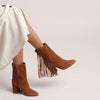 DOLCE VITA - RHODA SHORT FRINGE SUEDE BOOTS **FREE SHIPPING**