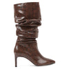 BCBGENERATION - BROWN SNAKE PRINT MARLO WIDE CALF SLOUCH FAUX LEATHER BOOTS **FREE SHIPPING**