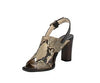 JIMMY CHOO - AIX SNAKESKIN-EMBOSSED LEATHER SLING BACK SANDALS **FREE SHIPPING**