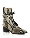 TABITHA SIMMONS - PORTER SNAKE PRINT LEATHER BOOTS **FREE SHIPPING**