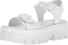 KENDALL + KYLIE - WAVE WHITE LEATHER SANDALS **FREE SHIPPING**