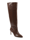 BCBGENERATION - BROWN SNAKE PRINT MARLO WIDE CALF SLOUCH FAUX LEATHER BOOTS **FREE SHIPPING**