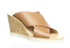 DOLCE VITA - LIDA TAN LEATHER WEDGE SANDALS **FREE SHIPPING**