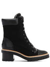 TORY BURCH - MILLER WOOL & LEATHER LACE-UP BOOTS **FREE SHIPPING**