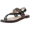 COLE HAAN - ANICA LEATHER BLACK AND LEOPARD SANDALS **FREE SHIPPING**